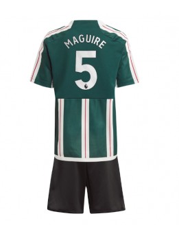 Manchester United Harry Maguire #5 Dječji Gostujuci Dres kompleti 2023-24 Kratak Rukavima (+ kratke hlače)